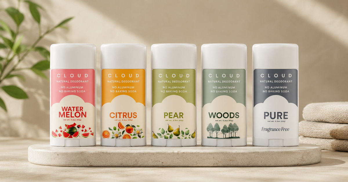 Cloud natural deodorant that works for sensitive underarm skin